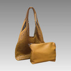 Bolso hobo calado ocre