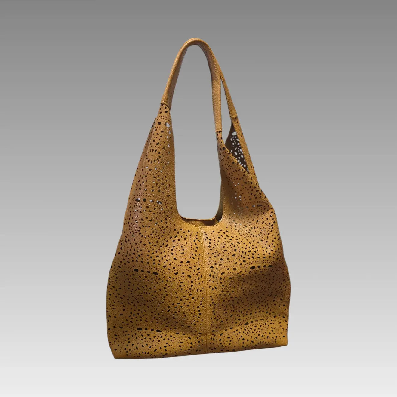Bolso hobo calado ocre
