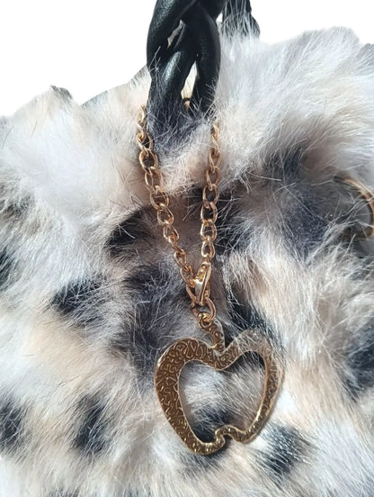 Borsa In Pelliccia Sintetica Baci E Abbracci Splendi