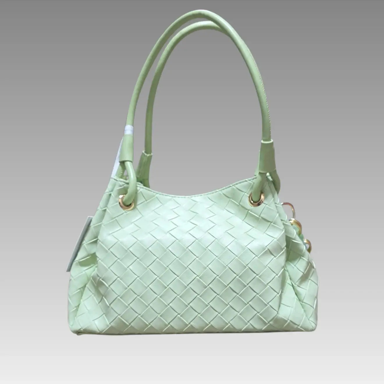 Bolso trenzado verde menta Enrico Coveri