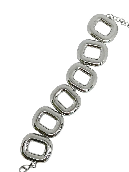 Bracciale Cerchi Squadrati Silver Splendi