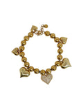 Bracciale Sfere e Cuori Sonagli Pavé Splendi