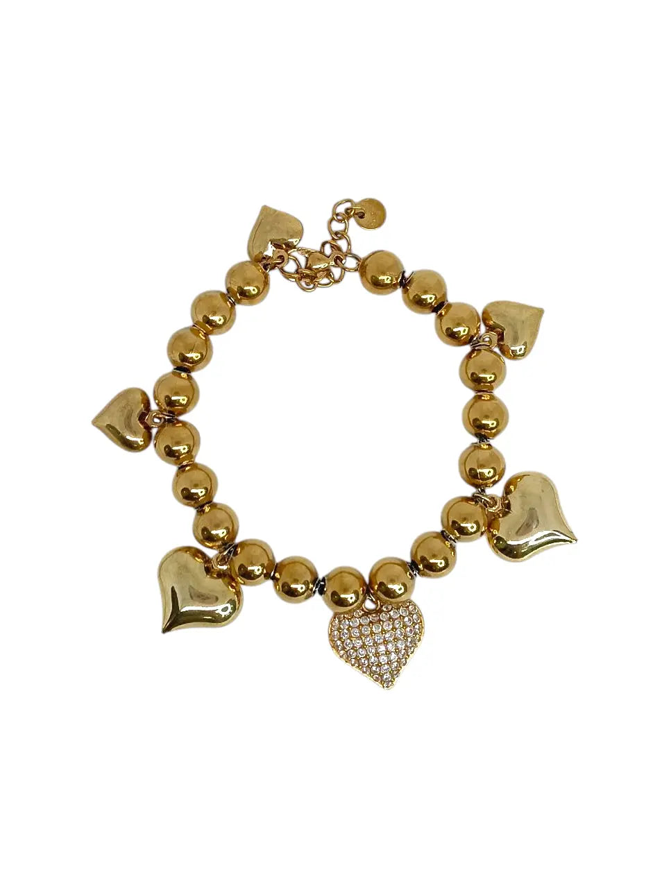 Bracciale Sfere e Cuori Sonagli Pavé Splendi