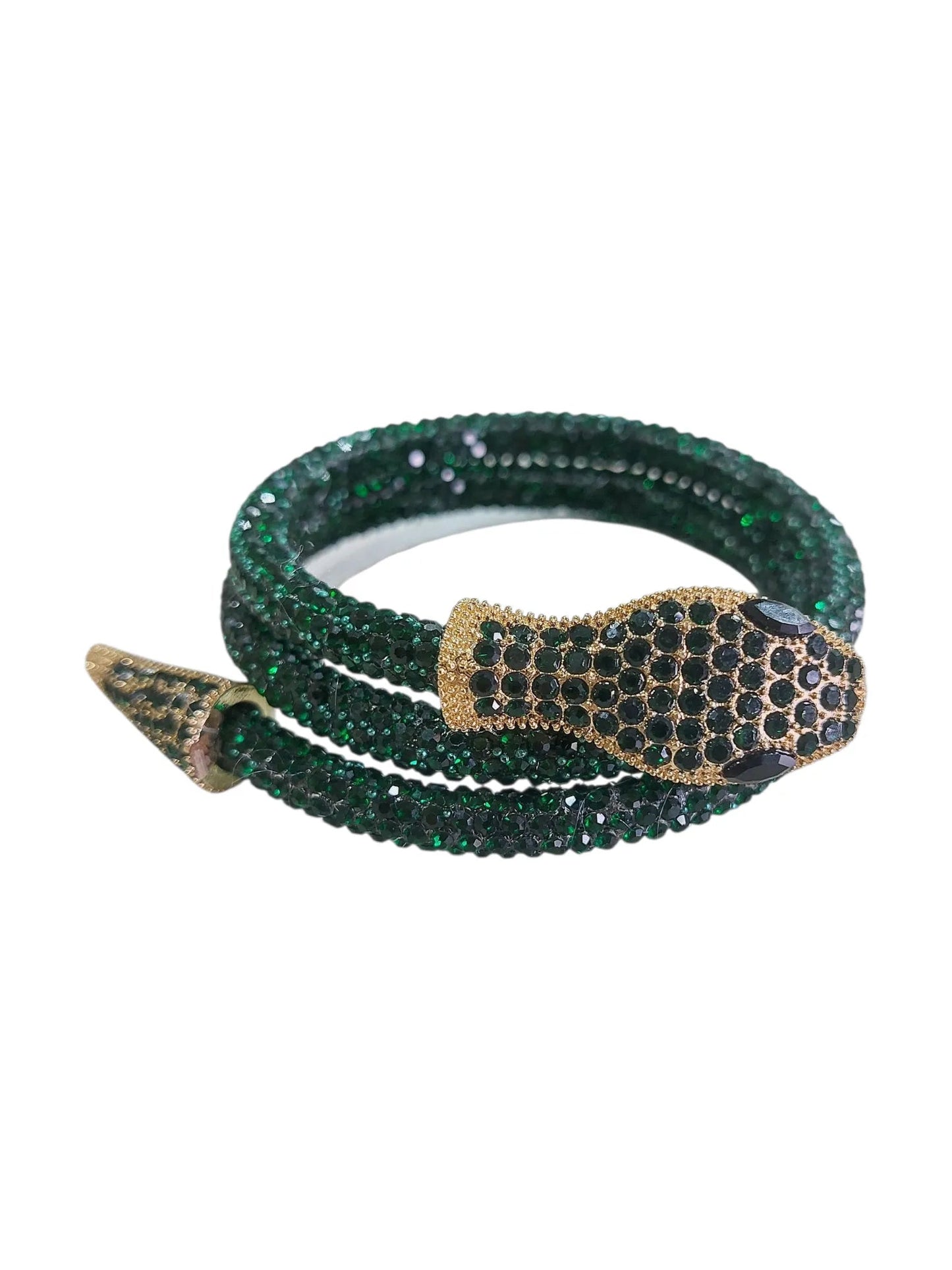 Bracciale Snake Strass Verde Smeraldo Splendi