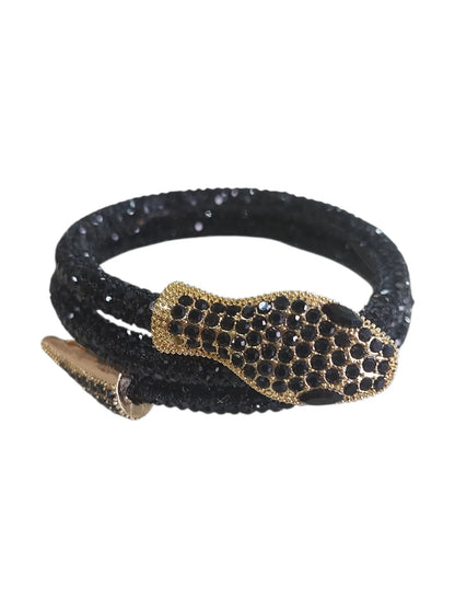 Bracciale Snake Strass Verde Smeraldo Splendi