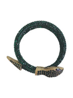 Bracciale Snake Strass Verde Smeraldo Splendi