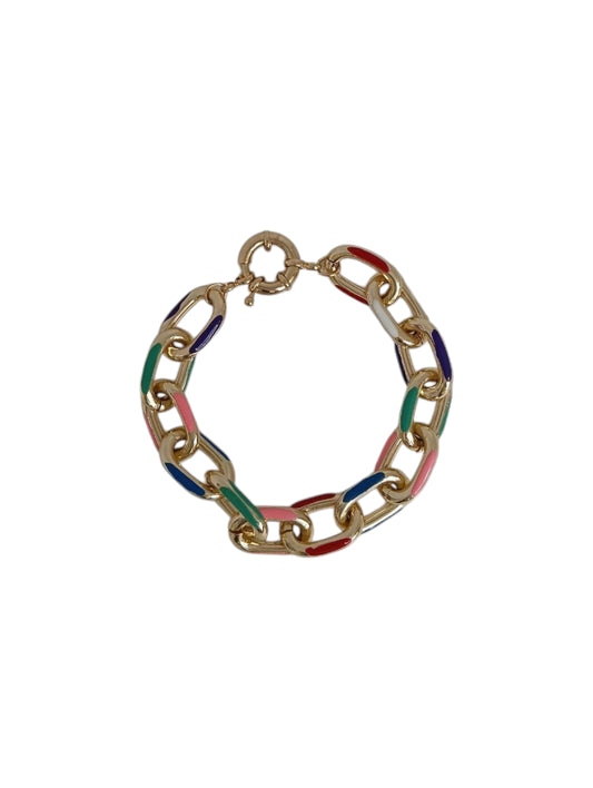 Bracciale Catena Smaltata Multicolor