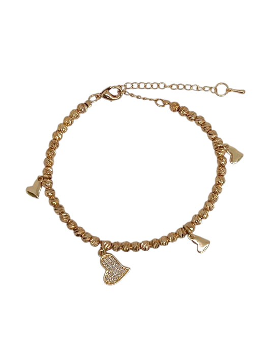 Bracciale Sfere Milleluci Cuore Rose Gold