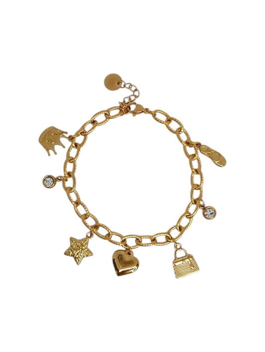 Bracciale Lucchetto Satinato Gold