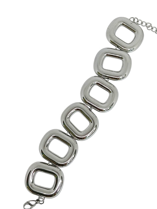 Bracciale Cerchi Squadrati Silver