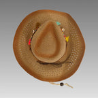 Sombrero de cowboy con conchas