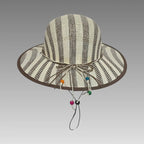 Sombrero de sol con efecto de paja calada