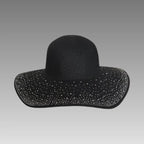 Sombrero de sol negro con strass