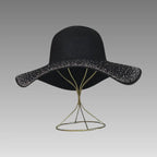 Sombrero de sol negro con strass