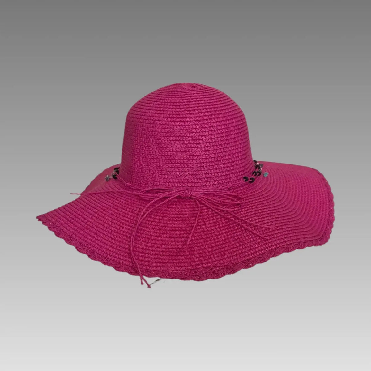 Sombrero de sol con borde festoneado