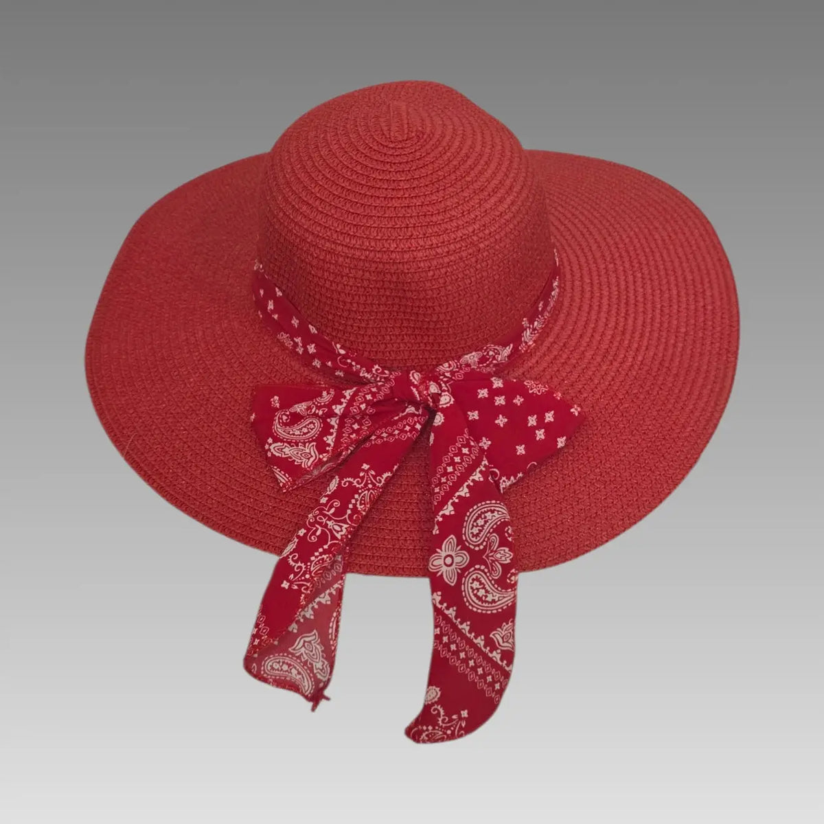 Sombrero de sol con lazo paisley