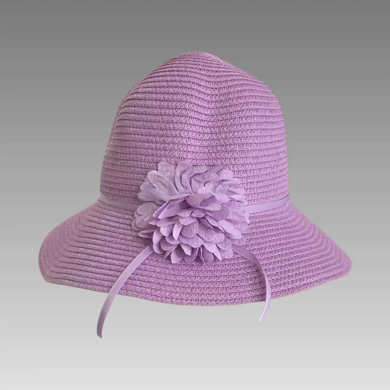 Sombrero de sol con flor