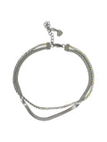 Cavigliera Silver Doppia Maglia Splendi