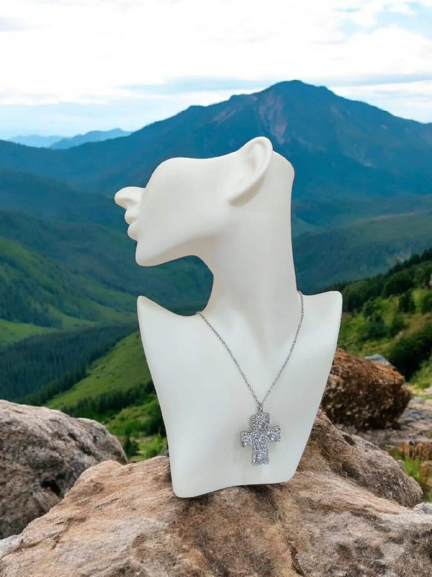 Collana Croce Increspata Splendi