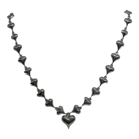 Collana Cuori Stilizzati Sonaglio Silver Splendi
