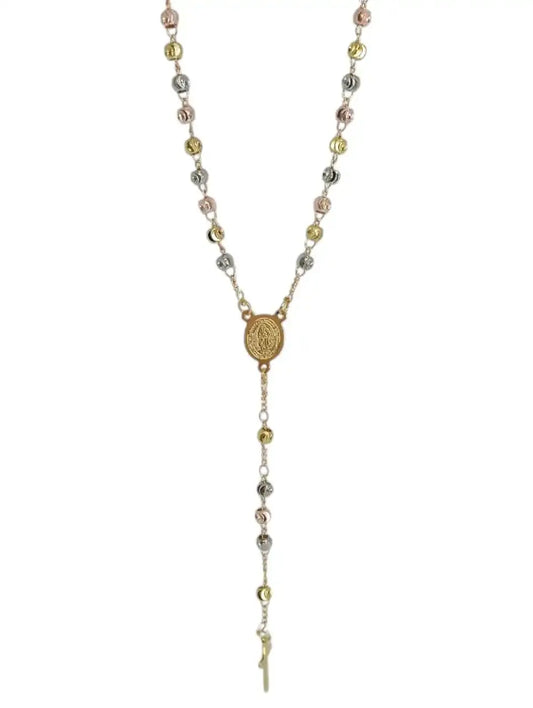 Collana Del Rosario Lavorata In 3 Colori Splendi