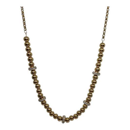 Collana Gold Sfere e Zirconi Splendi