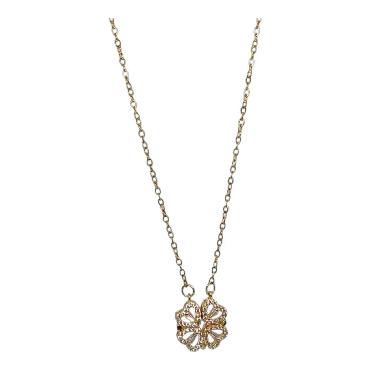 Collana Quadrifoglio Doppio Indosso Splendi