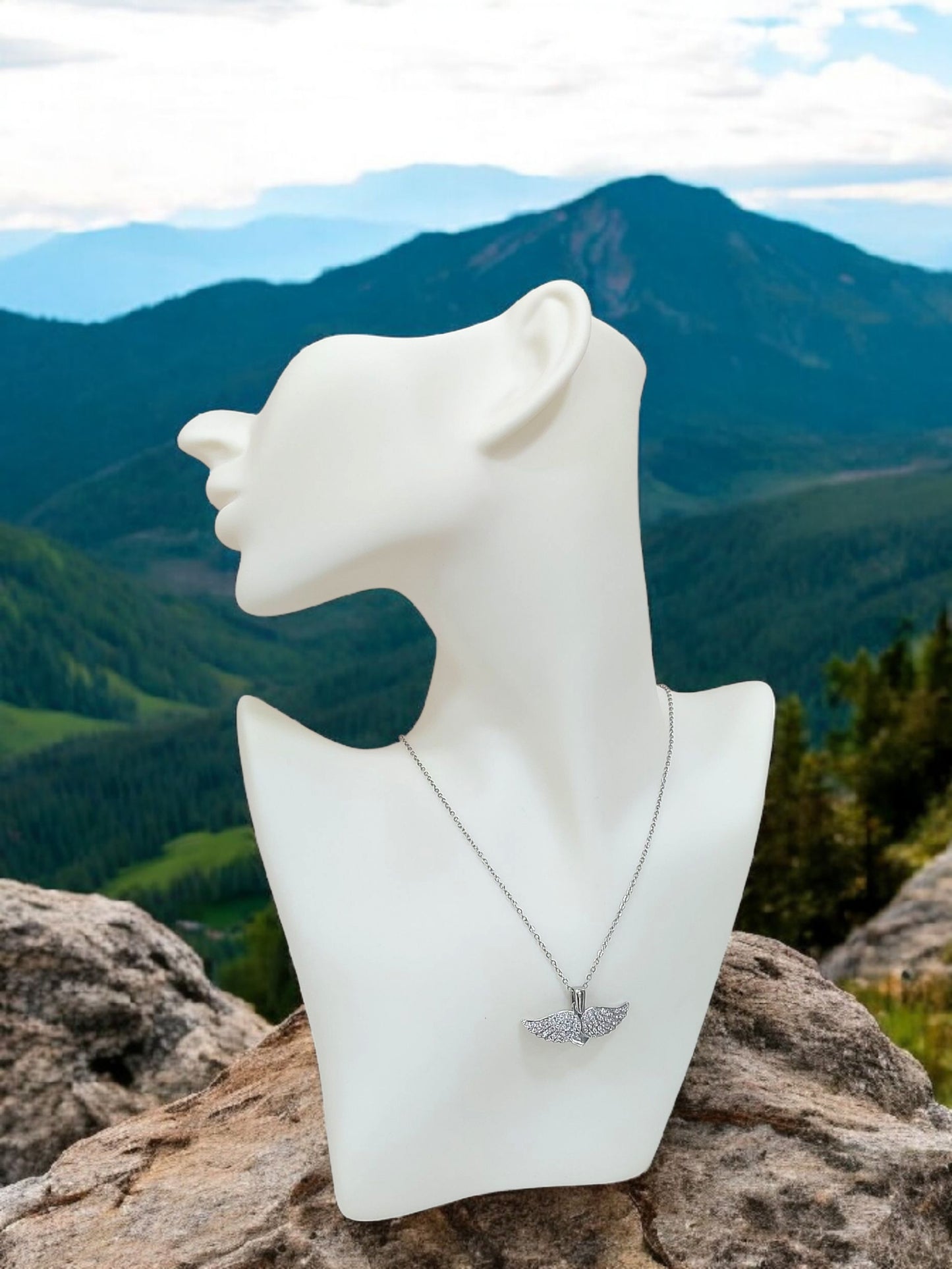 Collana Ali D'angelo Pavé