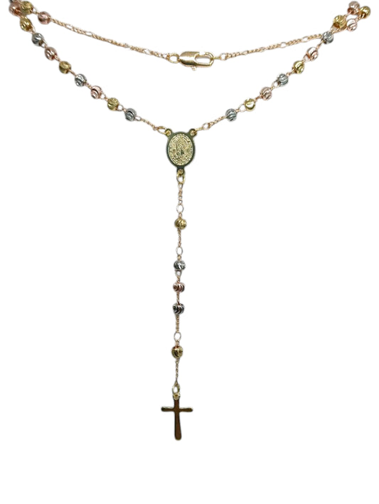Collana Del Rosario Bicolore Sfere Lisce
