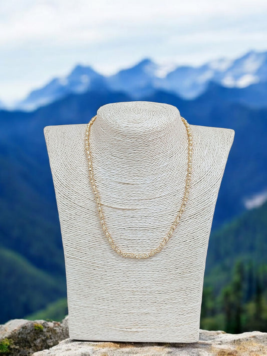 Collana Sole Luna Gold Doppia Maglia
