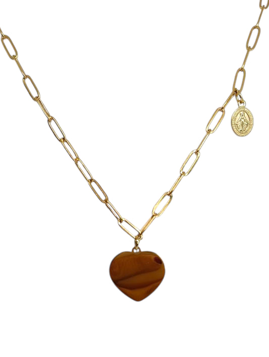 Collana Cuore e Madonnina Sacra