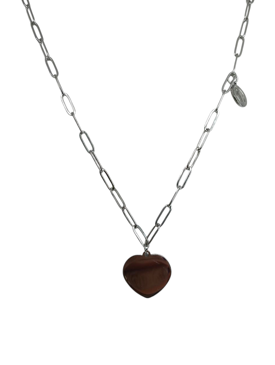 Collana Cuore e Madonnina Sacra