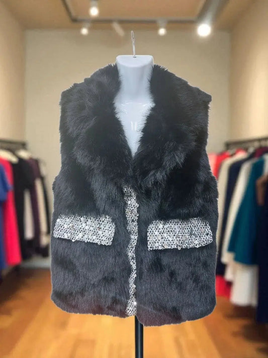 Gilet in Pelliccia Ecologica Splendi