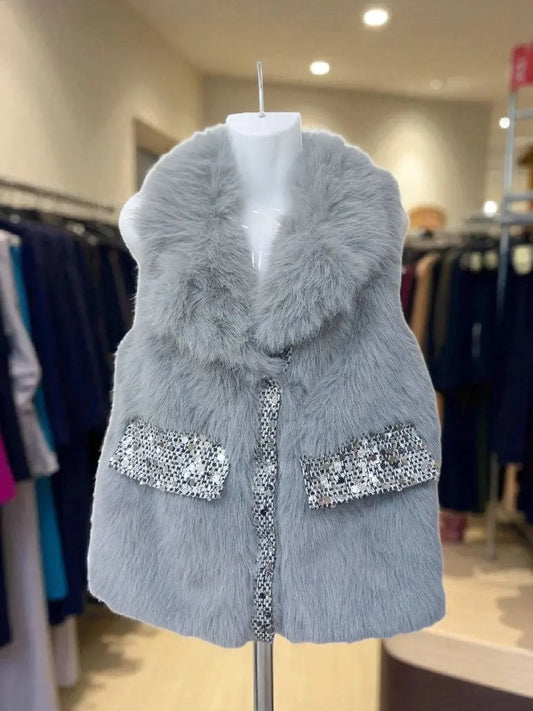 Gilet in Pelliccia Ecologica Splendi