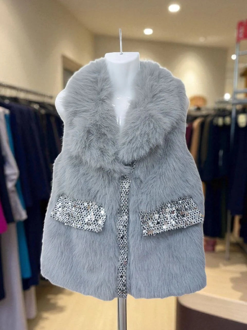 Gilet in Pelliccia Ecologica