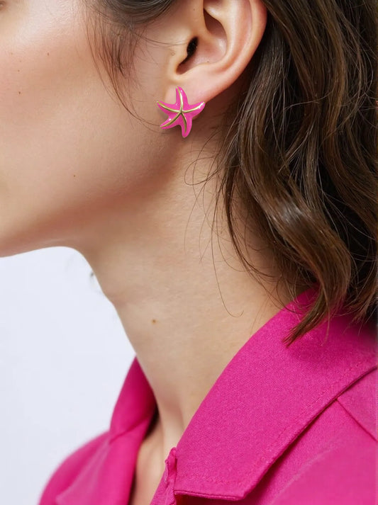 Orecchini Stella Marina Fucsia