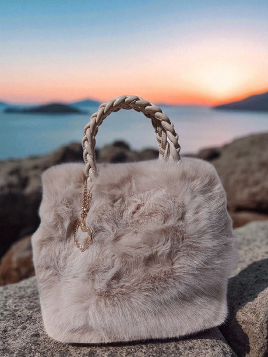 Borsa In Pelliccia Sintetica Baci E Abbracci