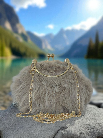 Borsa Clic Clac In Pelliccia Ecologica