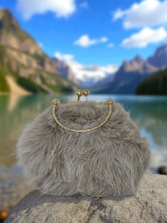 Borsa Clic Clac In Pelliccia Ecologica