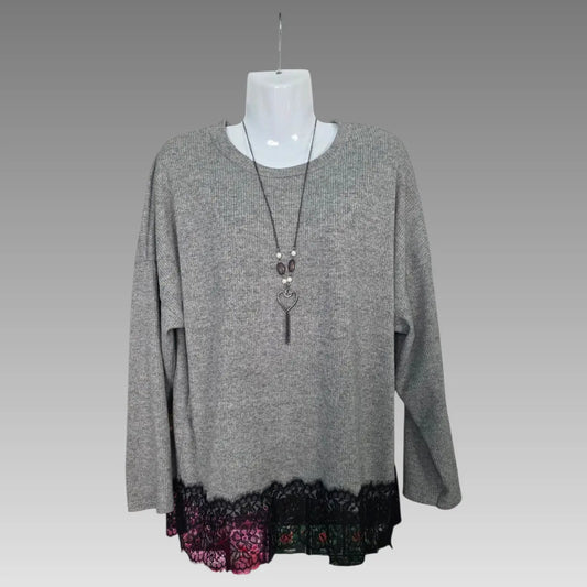 Maglia Con Orlo Pizzo Splendi