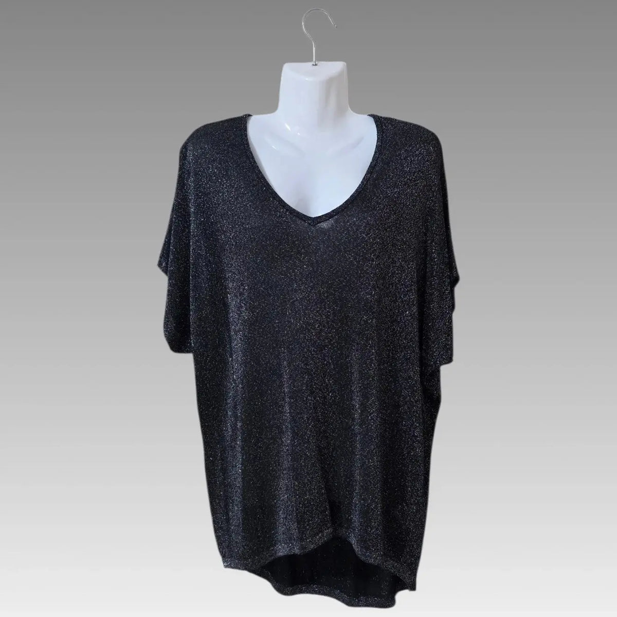 Poncho de lúrex oversize