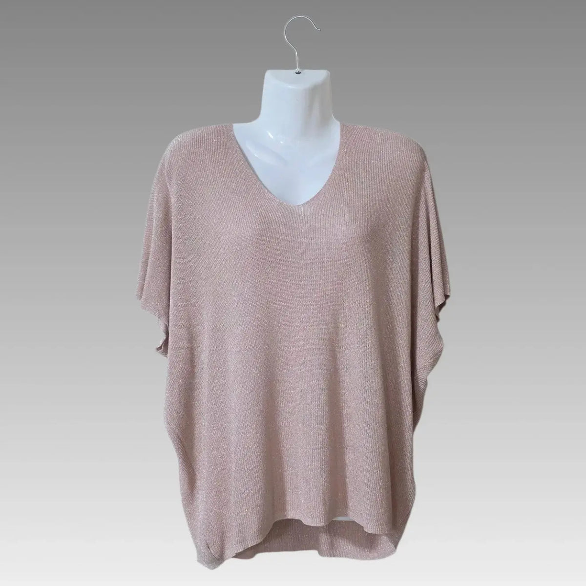 Poncho de lúrex oversize