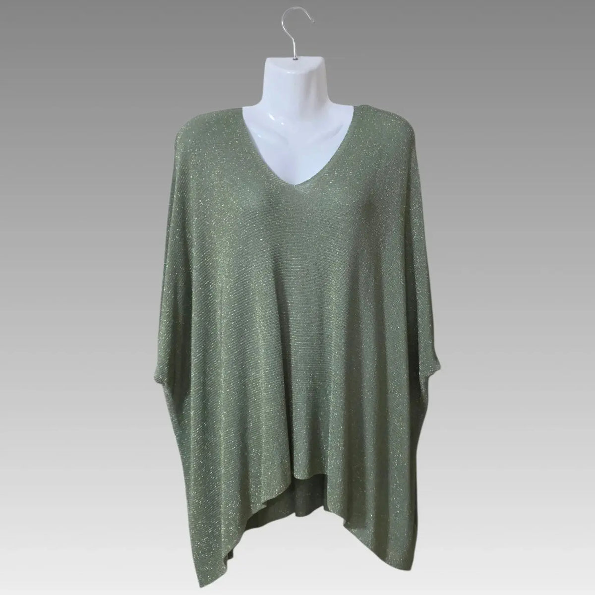 Poncho de lúrex oversize
