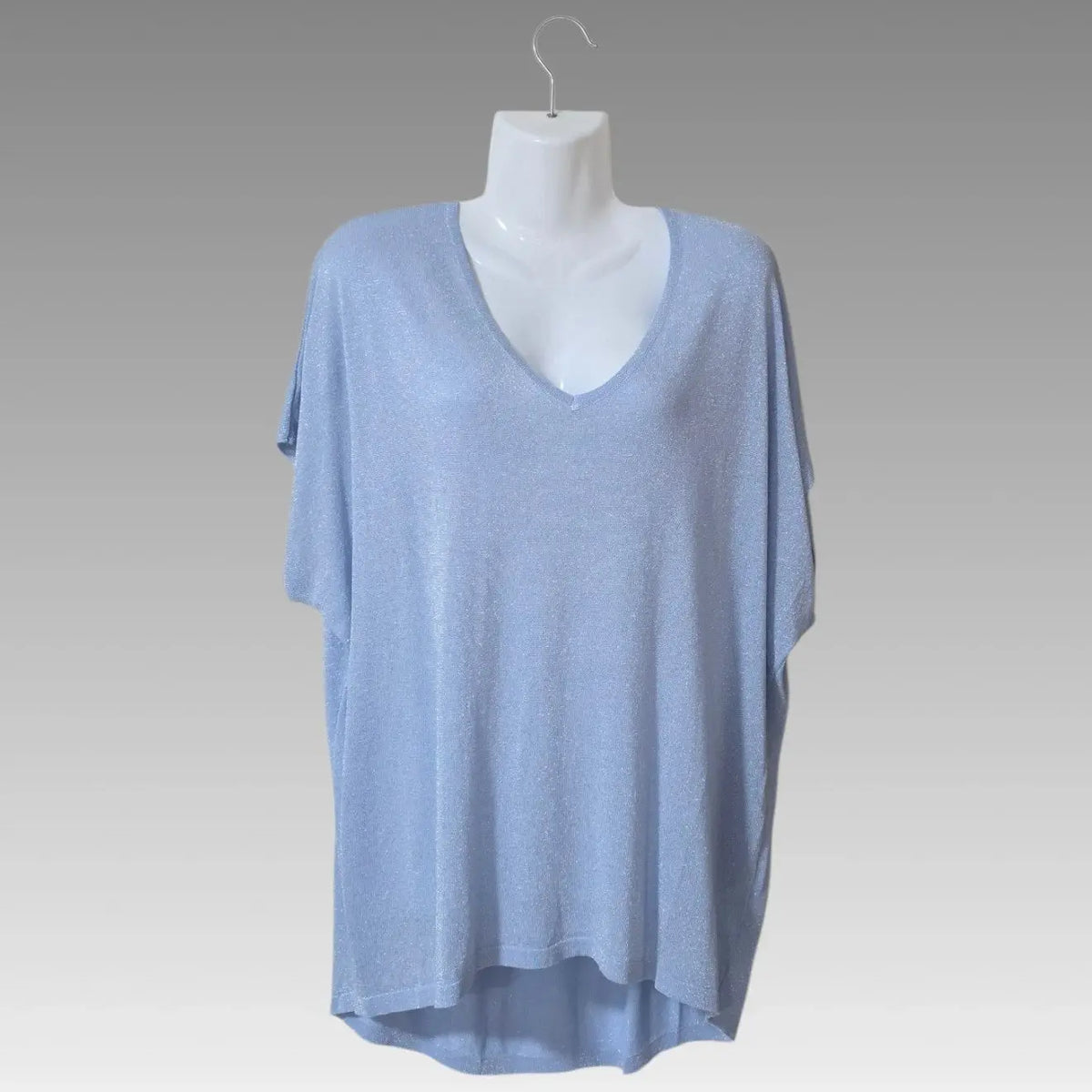 Poncho de lúrex oversize