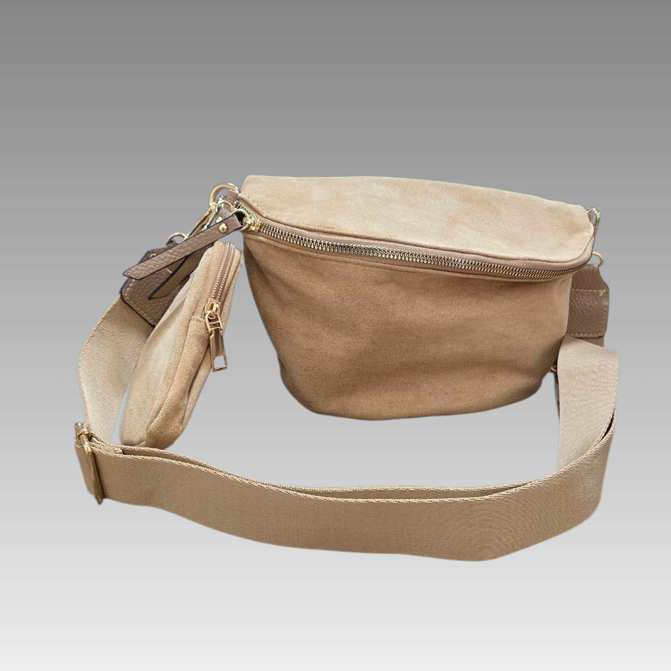 Marsupio Scamosciato Beige Splendi