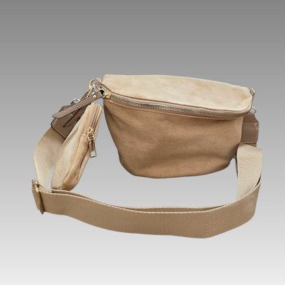 Marsupio Scamosciato Beige Splendi