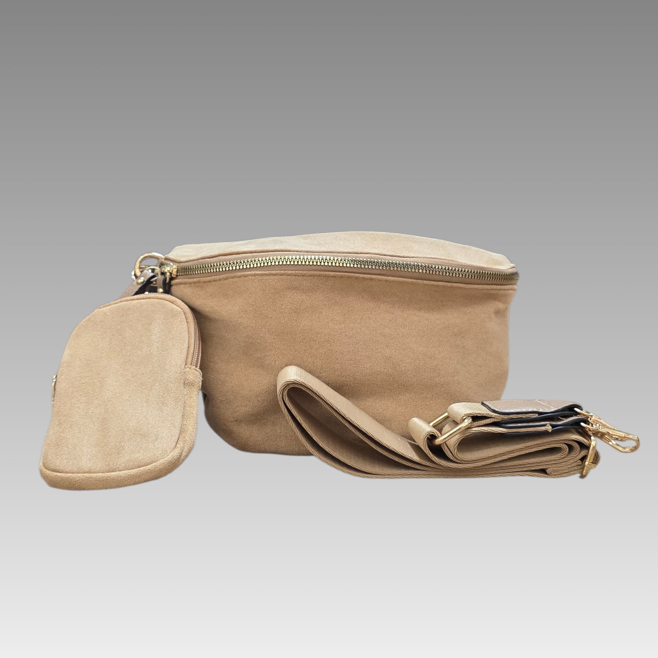 Marsupio Scamosciato Beige Splendi
