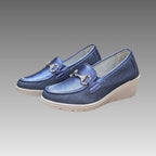 Mocassini Comfort Blu Metallizzato Splendi