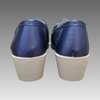 Mocassini Comfort Blu Metallizzato Splendi