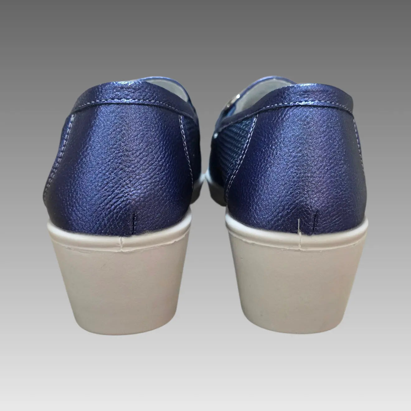 Mocassini Comfort Blu Metallizzato Splendi